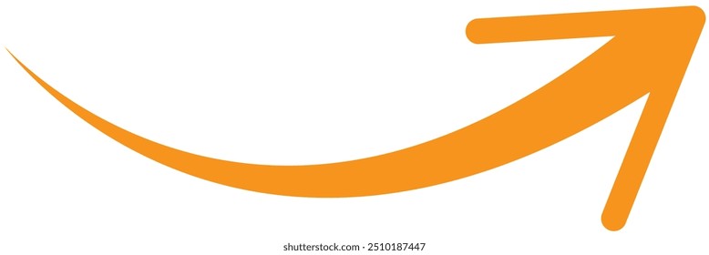 Vetor de ícone de seta longa curva vermelha. Vetor de seta longa vermelha. Símbolo de seta de estilo plano. VERMELHO de uma seta sobre um fundo branco. ilustração vetorial.