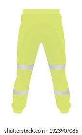 Long reflective pants. vector illustration