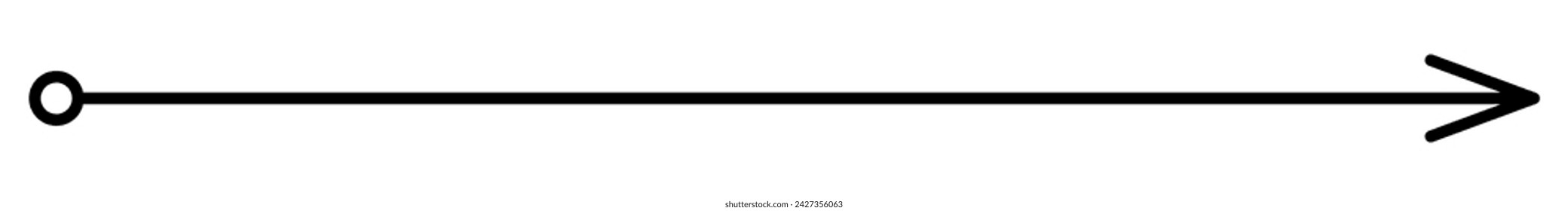 Long right straight arrow vector icon