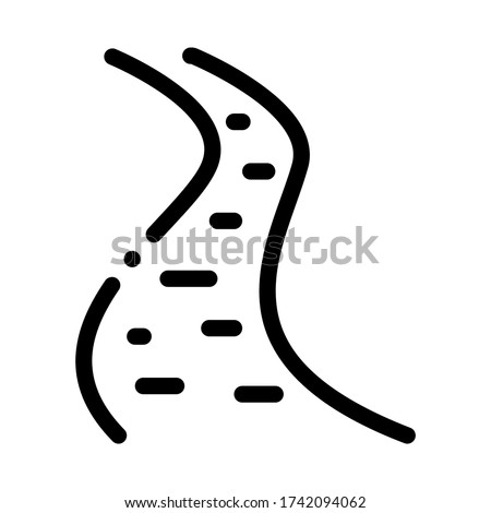 long river icon vector. long river sign. isolated contour symbol illustration