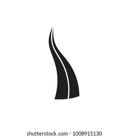 long road symbol logo vector