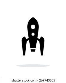 Long rocket simple icon on white background. Vector illustration.