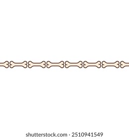 Long row of bones. Seamless repeating vector.
