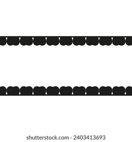 Long row of teeth. Vector seamless repeating pattern.
