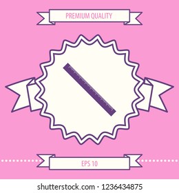 The long ruler icon. Graphic elements for your design