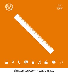 The long ruler icon. Graphic elements for your design