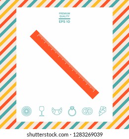 The long ruler icon. Graphic elements for your design