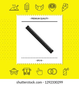 The long ruler icon. Graphic elements for your design