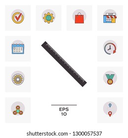 The long ruler icon. Graphic elements for your design