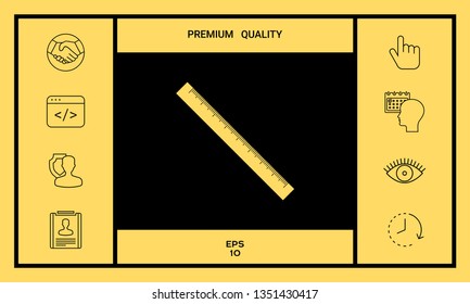 The long ruler icon. Graphic elements for your design