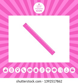 The long ruler icon. Graphic elements for your design