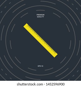 The long ruler icon. Graphic elements for your design