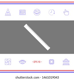 The long ruler icon. Graphic elements for your design