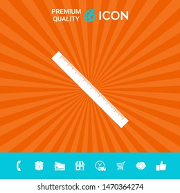 The long ruler icon. Graphic elements for your design
