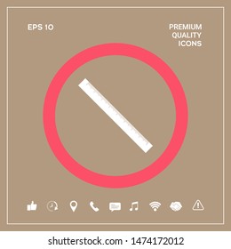 The long ruler icon. Graphic elements for your design