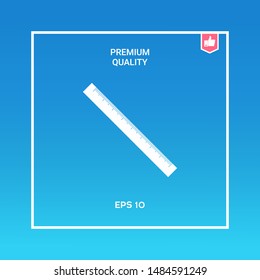 The long ruler icon. Graphic elements for your design