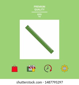 The long ruler icon. Graphic elements for your design