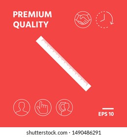 The long ruler icon. Graphic elements for your design