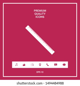 The long ruler icon. Graphic elements for your design