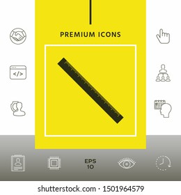 The long ruler icon. Graphic elements for your design