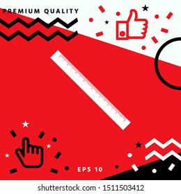 The long ruler icon. Graphic elements for your design