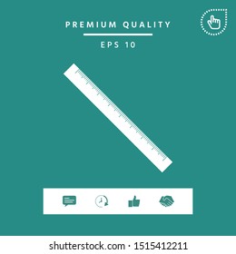 The long ruler icon. Graphic elements for your design