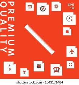 The long ruler icon. Graphic elements for your design