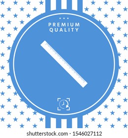 The long ruler icon. Graphic elements for your design