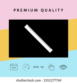 The long ruler icon. Graphic elements for your design