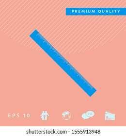 The long ruler icon. Graphic elements for your design
