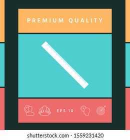 The long ruler icon. Graphic elements for your design