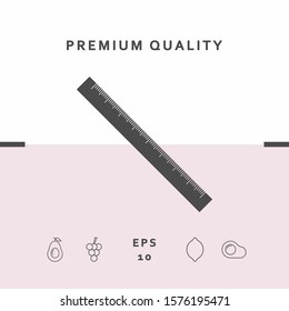 The long ruler icon. Graphic elements for your design