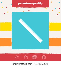 The long ruler icon. Graphic elements for your design