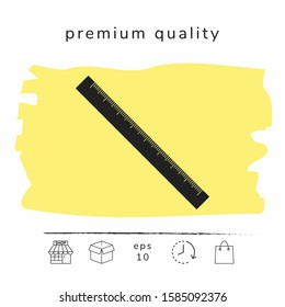 The long ruler icon. Graphic elements for your design