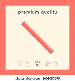 The long ruler icon. Graphic elements for your design