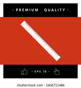 The long ruler icon. Graphic elements for your design