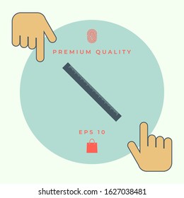 The long ruler icon. Graphic elements for your design