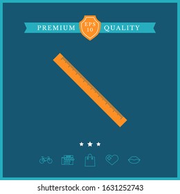 The long ruler icon. Graphic elements for your design