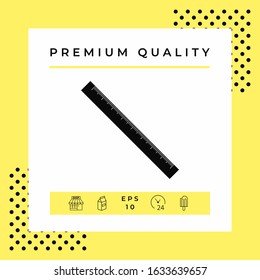 The long ruler icon. Graphic elements for your design