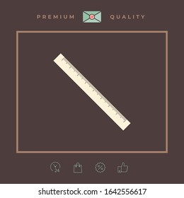 The long ruler icon. Graphic elements for your design