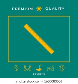 The long ruler icon. Graphic elements for your design
