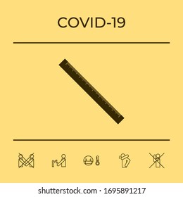 The long ruler icon. Graphic elements for your design