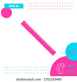 El icono de la regla larga. Elementos gráficos para el diseño