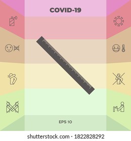 The long ruler icon. Graphic elements for your design