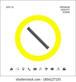 The long ruler icon. Graphic elements for your design
