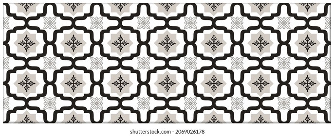 Largo fondo sin costuras para sus textiles. Estilo de los patrones marroquíes 