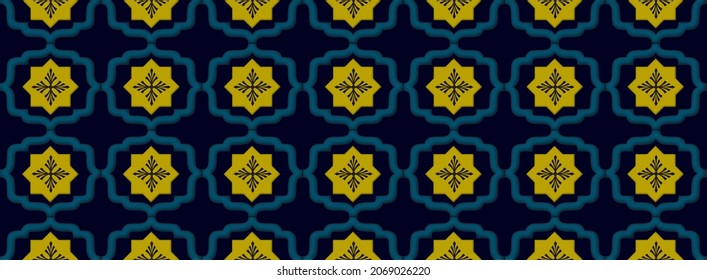 Long seamless background for your textiles. Moroccan patterns style 