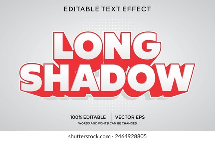 long shadow 3D text effect template