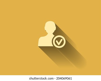 long shadow add friend icon