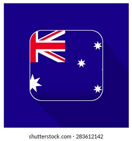 Long shadow Australia flag Button